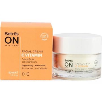 Crema de Fata Iluminanta si Antioxidanta cu Vitamina C pentru Zi/Noapte - Betres On Facial Cream C Vitamin, 50 ml