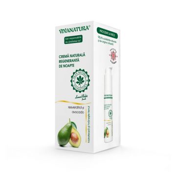 Crema naturala regeneranta de noapte cu avocado si resveratrol 45 ml – Leonard Radutz Formula
