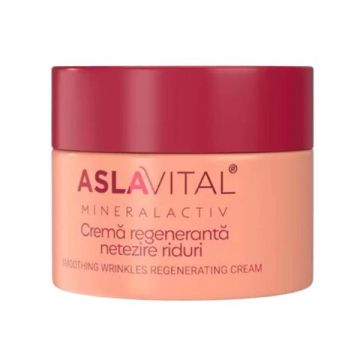 Crema Regeneranta de Noapte pentru Netezirea Ridurilor - Aslavital Mineralactiv SKINectura Smoothing Wrinkle Regenerating Cream, 50 ml