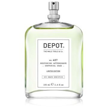 DEPOT 400 SHAVE SPECIFICS NO. 407 RESTORING AFTERSHAVE aftershave racoritor