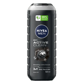 Gel de dus Active Clean, 500ml, Nivea