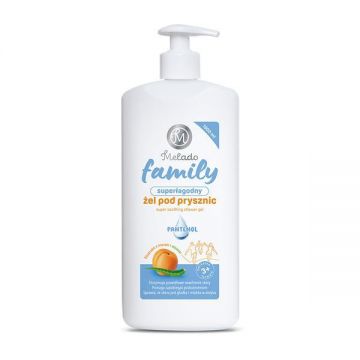 Gel de dus family cu extract de caisa si aloe Melado, 1000 ml