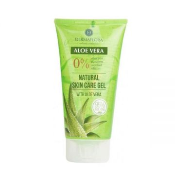 Gel Pur de Aloe Vera – Calmant si Hidratant, pentru Piele Sensibila si Iritata – Dermaflora Aloe Vera Natural Skin Care Gel, 150 ml