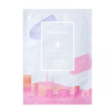 Masca de Fata Vegana, Hidratanta si Calmanta - Muldream Vegan All Green Mild Mask, 25 ml