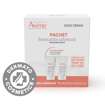 Pachet Crema concentrata pentru maini Cold Cream 50ml + 50ml, Avene