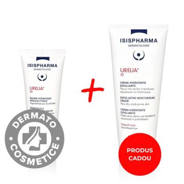 Pachet Crema emolienta pentru piele foarte uscata Urelia 10 150ml + Crema cu uree pentru corp Urelia 50 40ml, Isis Pharma