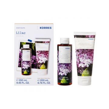 Pachet Liliac Gel de dus 250ml + Lapte de corp 200ml, Korres