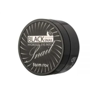 Plasturi Hidratanti pentru Ochi cu Extract de Melc Negru - FarmStay Black Snail Hydrogel Eye Patch, 90 g
