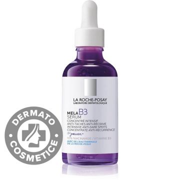 Ser concentrat intensiv pentru corectare pete pigmentare cu efect anti-recurenta pentru orice tip de ten Mela B3, 50ml, La Roche-Posay