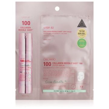 VT Cosmetics Collagen Reedle Shot 100 2 Step Mask masca cu efect de lifting si fermitate pentru tratarea tenului în două faze