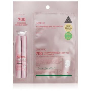 VT Cosmetics Collagen Reedle Shot 700 2-Step Mask masca cu efect de lifting si fermitate pentru tratarea tenului în două faze