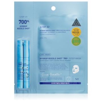VT Cosmetics Hydrop Reedle Shot 700hL 2 Step Mask mască de hidratare profundă pentru tratarea tenului în două faze