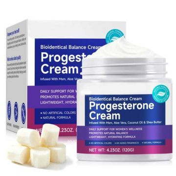 Crema cu Progesteron Bioidentic Natural pentru Suport Menopauza, Menstruatie si Echilibru Hormonal, 120 g