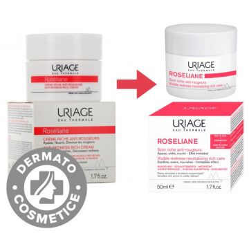 Crema cu textura bogata anti-roseata Roseliane, 50ml, Uriage
