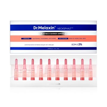 Fiole anti-rid cu efect de lifiting pentru gat, cu ECM-5 si Liposome Peptide, 10 bucati, Dr. Melaxin