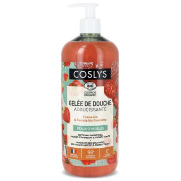 Gel de dus bio calmant cu Capsuni si Rosii, 1000ml, Coslys