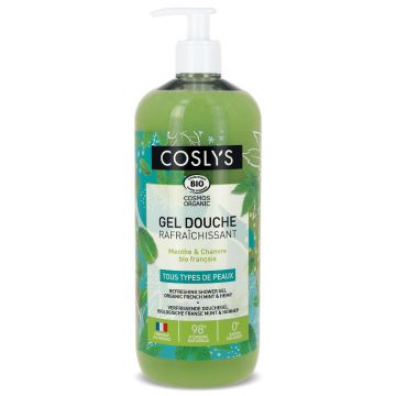 Gel de dus bio revigorant cu Menta si Canepa, 250ml, Coslys