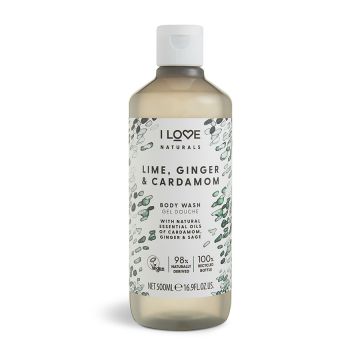 Gel de dus Lime Ginger Cardamon Naturals, 500ml, I Love Cosmetics