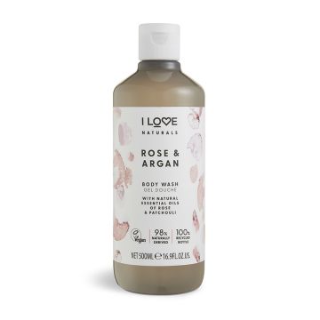 Gel de dus Rose Argan Naturals, 500ml, I Love Cosmetics