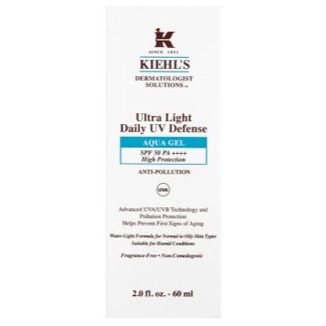 Kiehl's Dermatologist Solutions Ultra Light Daily UV Defense Aqua Gel SPF 50 PA++++ lichid protector ultra ușor pentru toate tipurile de ten, inclusiv piele sensibila