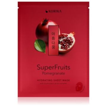 KORIKA SuperFruits Pomegranate - Hydrating Sheet Mask mască textilă hidratantă