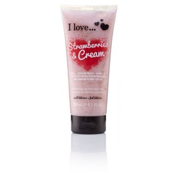 Scrub de corp Strawberry Cream, 200ml, I Love Cosmetics
