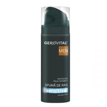 Spuma de Ras Sensitive - Gerovital Men, 200 ml