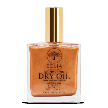 Ulei organic uscat cu sclipici auriu si orhidee, 100ml, Eolia