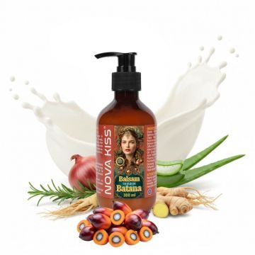 Balsam de Par cu Ulei de Batana pentru Cresterea si Regenerarea Parului NOVA KISS  , Premium, 300 ml