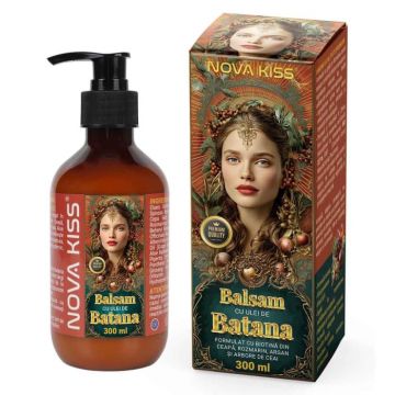 Balsam de Par cu Ulei de Batana pentru Cresterea si Regenerarea Parului NOVA KISS  , Premium, 300 ml