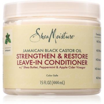 Balsam fara clatire SheaMoisture Jamaican Black Castor Oil Strengthen & Restore Leave-In Conditioner, 444 ml