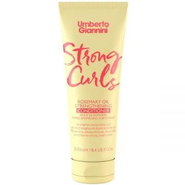 Balsam Fortifiant cu Ulei de Rozmarin pentru Parul Cret - Umberto Giannini Strong Curls Conditioner, 250 ml