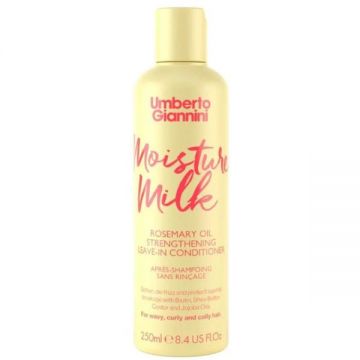 Balsam Leave-in Fortifiant cu Ulei de Rozmarin - Umberto Giannini Moisture Milk Rosemary Oil Leave-In Conditioner, 250 ml