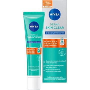 Crema Exfolianta de Noapte Nivea Derma Skin Clear, 40 ml