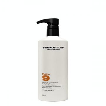 Crema Hidratanta de Styling pentru Par cu Fixare Lejera - Sebastian Professional Potion 9 Leave-In Conditioner & Styling Cream, 500 ml