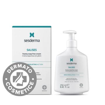 Crema pentru curatarea tenului acneic fara sapun Salises, 250ml, Sesderma
