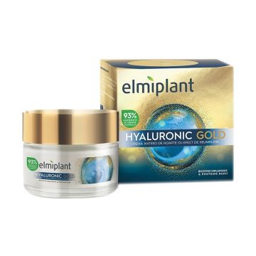 Crema pentru Ten de Noapte Antirid, cu Acid Hialuronic, Gold Elmiplant, 50 ml