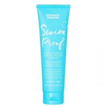Crema Rezistenta la Apa cu Filtru UV, pentru Protectia Parului in Piscine si Mare - Umberto Giannini Swim Proof Protection Cream, 150 ml