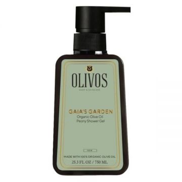 Gel de Dus cu Ulei de Masline si Parfum de Bujor - Olivos Gaia's Garden Shower Gel, 750 ml