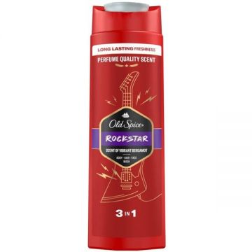 Gel de Dus pentru Barbati - Old Spice Rockstar Body- Hair-Face Wash 3in1, 400 ml