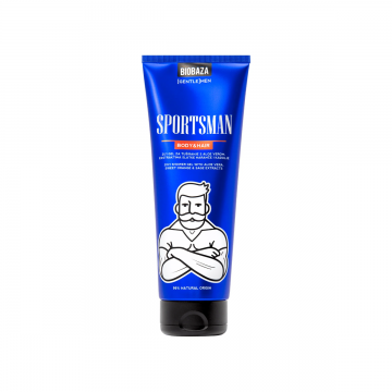 Gel de dus si sampon pentru barbati cu aloe vera, portocale & salvie Sportsman, 220ml, Biobaza