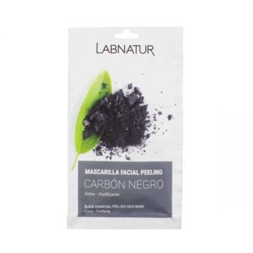 Masca Faciala Exfolianta cu Carbune Negru - LabNatur Black Charcoal Peel-Off Face Mask, 10 ml