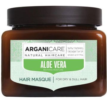 Masca Hidratanta cu Aloe Vera pentru Par Uscat si Lipsit de Stralucire - Arganicare Aloe Vera Reviving Moisture Hair Masque for Dry&Dull Hair, 500 ml