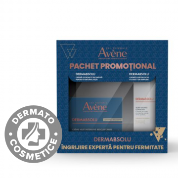 Pachet Crema de noapte intensiva DermAbsolu 40ml + Crema contur ochi DermAbsolu 15ml, Avene