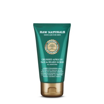 Scrub pentru fata si barba Crushed Apricot, 75 ml, Raw Naturals