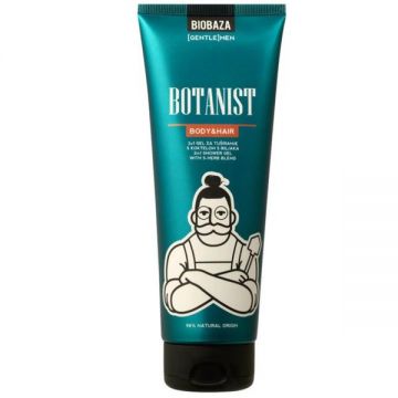 2in1 Gel de Dus si Sampon pentru Barbati, cu Amestec de Plante - Biobaza Gentlemen Botanist Body&Hair, 220 ml