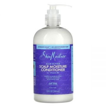 Balsam hidratant pentru scalp si par SheaMoisture Aloe Butter, 384 ml