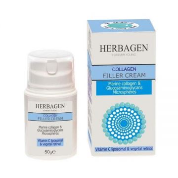 Crema Collagen Filler - Herbagen Filler Cream Marine Collagen & Glucosaminoglycans Microspheres, 50 g