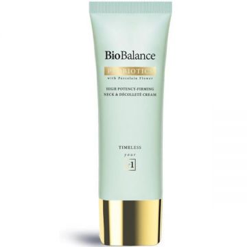 Crema cu Efect Intens de Fermitate pentru Gat si Decolteu - Bio Balance Probiotics High Potency - Firming Neck & Decollete Cream, 50 ml