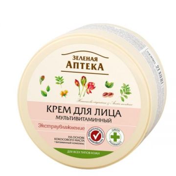 Crema Faciala Vitaminizanta cu Complex de Vitamine Zelenaya Apteka, 200 ml